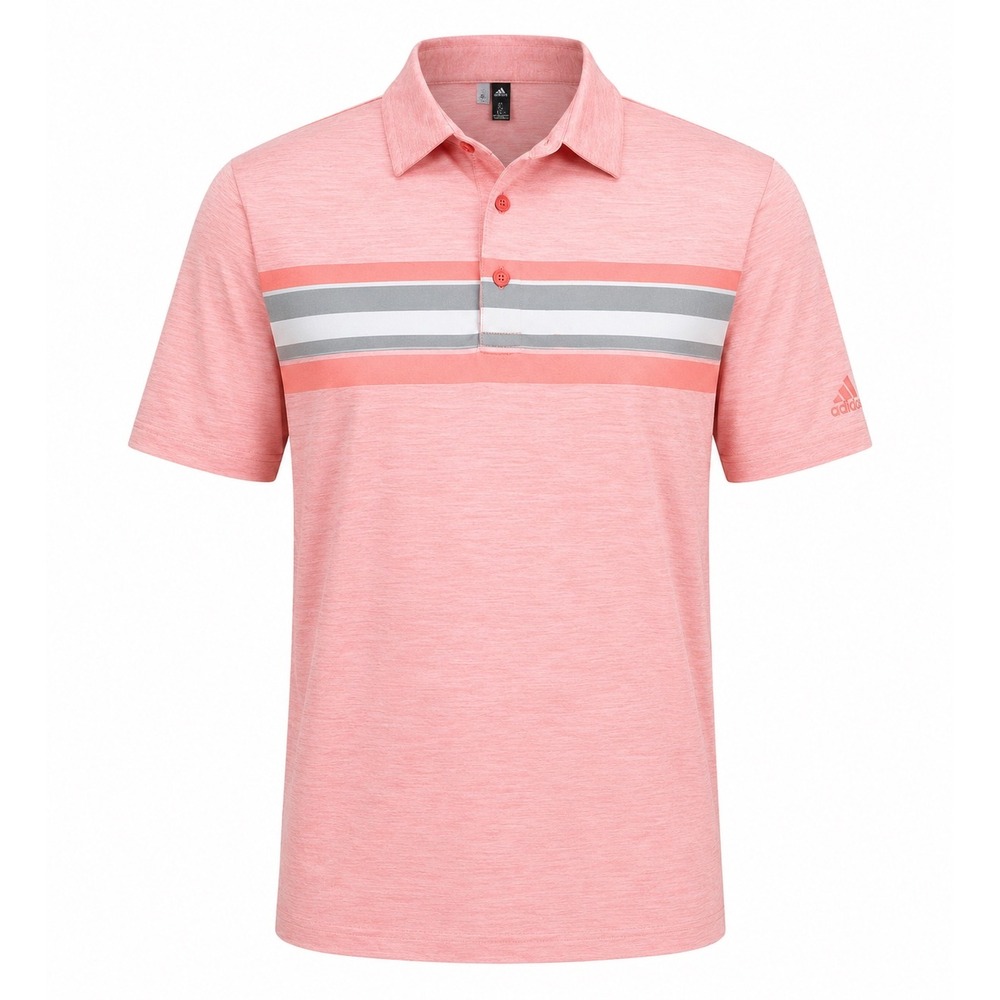Adidas Golf Polo Shirt Stripe XL mens athletic office‎ preppy sportswear logo